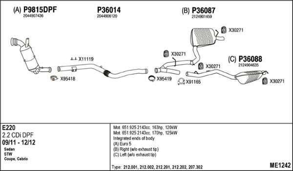 Fenno ME1242 - Impianto gas scarico autozon.pro