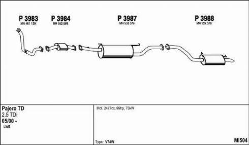 Fenno MI504 - Impianto gas scarico autozon.pro