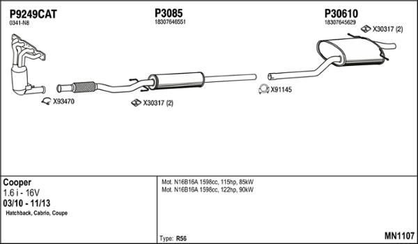 Fenno MN1107 - Impianto gas scarico autozon.pro