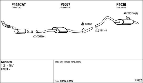 Fenno NI602 - Impianto gas scarico autozon.pro