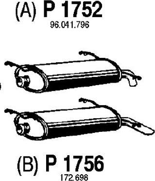 Fenno P1752 - Silenziatore posteriore autozon.pro