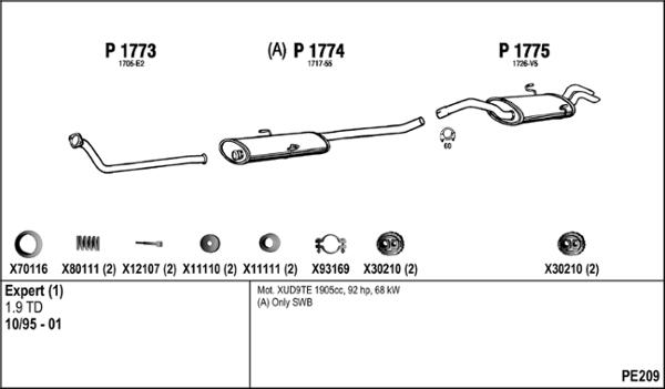 Fenno PE209 - Impianto gas scarico autozon.pro