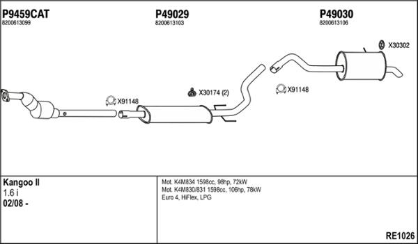 Fenno RE1026 - Impianto gas scarico autozon.pro