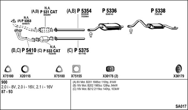 Fenno SA017 - Impianto gas scarico autozon.pro