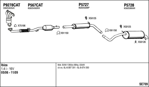 Fenno SE709 - Impianto gas scarico autozon.pro