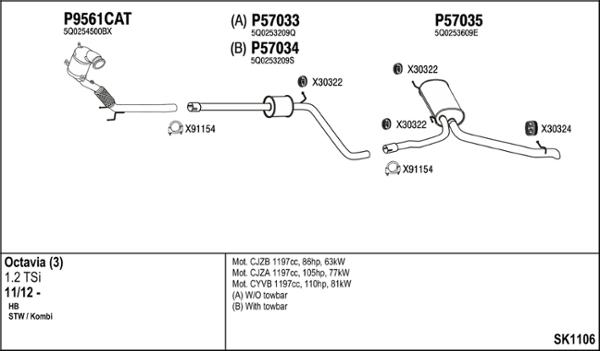 Fenno SK1106 - Impianto gas scarico autozon.pro