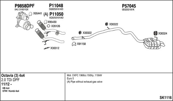 Fenno SK1116 - Impianto gas scarico autozon.pro