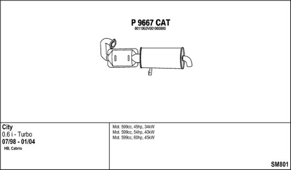 Fenno SM801 - Impianto gas scarico autozon.pro