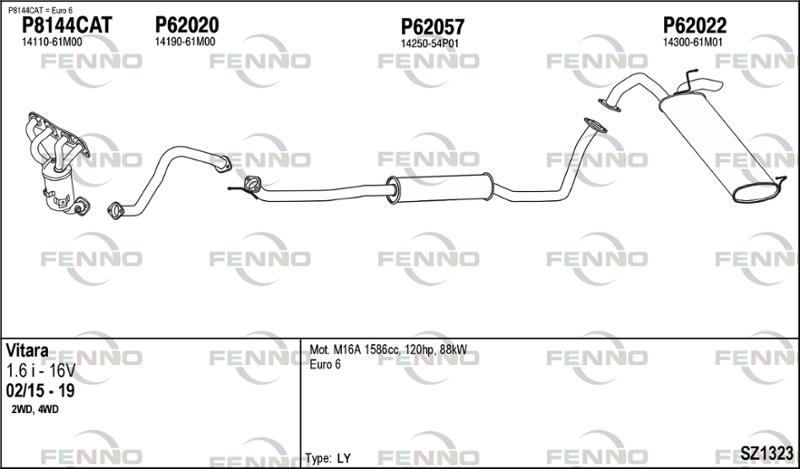 Fenno SZ1323 - Impianto gas scarico autozon.pro