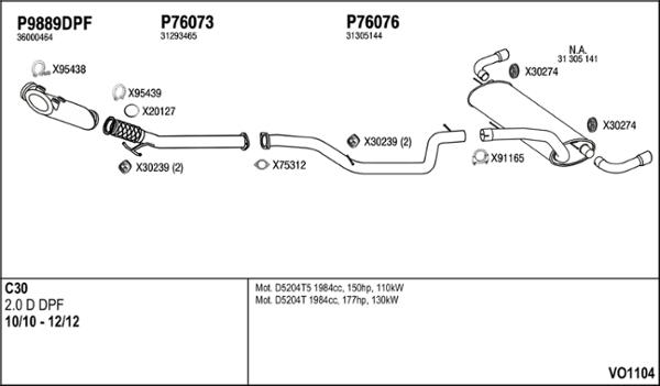 Fenno VO1104 - Impianto gas scarico autozon.pro