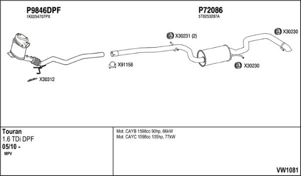 Fenno VW1081 - Impianto gas scarico autozon.pro