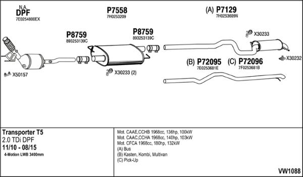 Fenno VW1088 - Impianto gas scarico autozon.pro