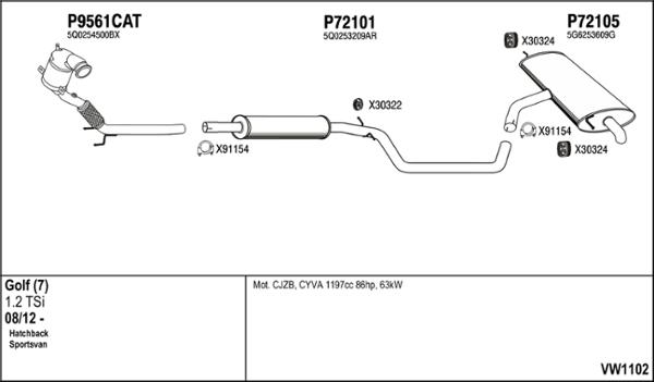 Fenno VW1102 - Impianto gas scarico autozon.pro