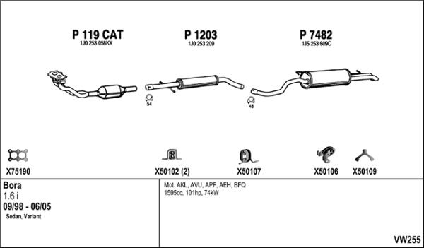 Fenno VW255 - Impianto gas scarico autozon.pro