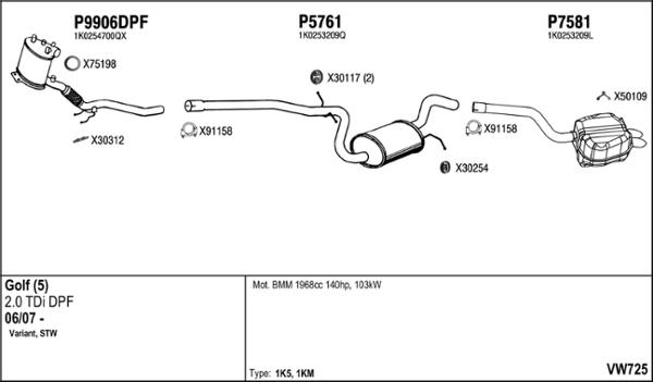 Fenno VW725 - Impianto gas scarico autozon.pro