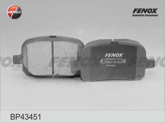 Fenox BP43451 - Kit pastiglie freno, Freno a disco autozon.pro