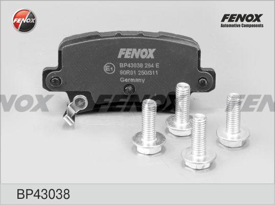 Fenox BP43038 - Kit pastiglie freno, Freno a disco autozon.pro