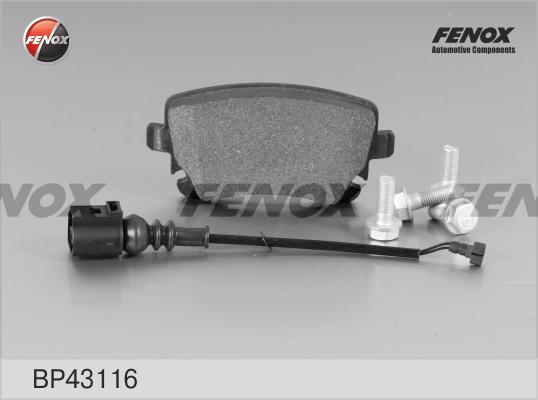 Fenox BP43116 - Kit pastiglie freno, Freno a disco autozon.pro