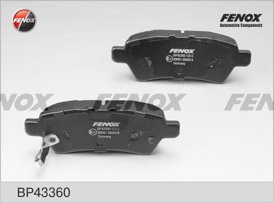 Fenox BP43360 - Kit pastiglie freno, Freno a disco autozon.pro