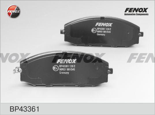 Fenox BP43361 - Kit pastiglie freno, Freno a disco autozon.pro