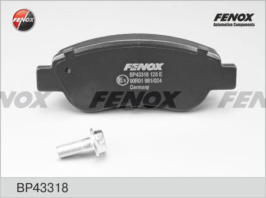 Fenox BP43318 - Kit pastiglie freno, Freno a disco autozon.pro