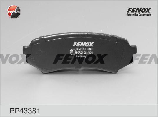 Fenox BP43381 - Kit pastiglie freno, Freno a disco autozon.pro