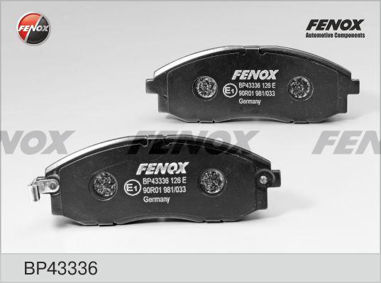 Fenox BP43336 - Kit pastiglie freno, Freno a disco autozon.pro