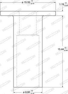 Ferodo 93058 - Rivetto, Materiale d'attrito freno a tamburo autozon.pro