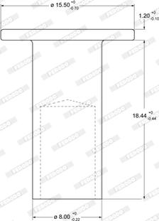 Ferodo 93252 - Rivetto, Materiale d'attrito freno a tamburo autozon.pro