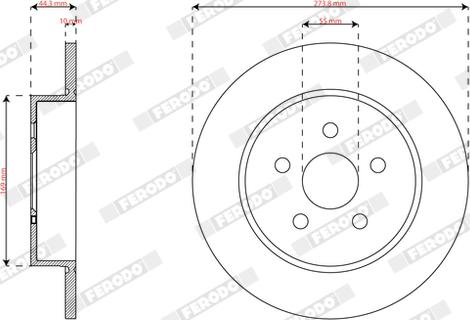 Ferodo DDF3096C - Discofreno autozon.pro