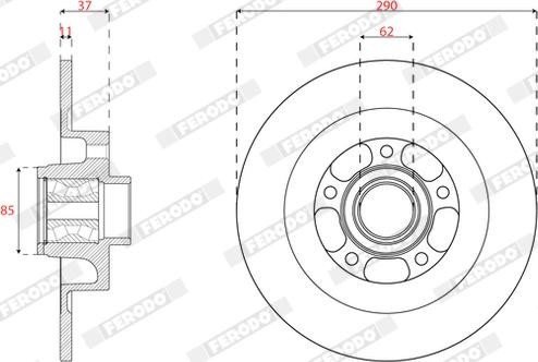 Ferodo DDF2857C-1 - Discofreno autozon.pro