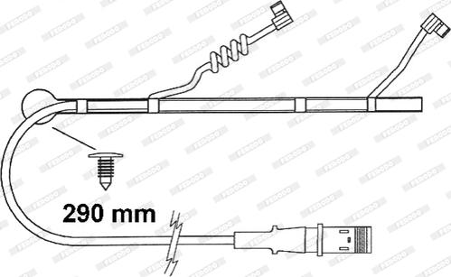 Ferodo FAI164 - Contatto segnalazione, Usura past. freno / mat. d'attrito autozon.pro