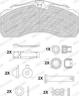 Ferodo FCV4801PTS - Kit pastiglie freno, Freno a disco autozon.pro