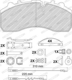 Ferodo FCV4374BFE - Kit pastiglie freno, Freno a disco autozon.pro