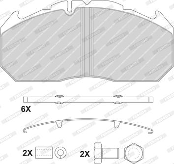 Ferodo FCV1585BFE - Kit pastiglie freno, Freno a disco autozon.pro