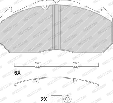 Ferodo FCV1579BFE - Kit pastiglie freno, Freno a disco autozon.pro