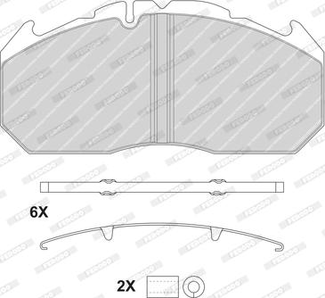 Ferodo FCV1578BFE - Kit pastiglie freno, Freno a disco autozon.pro