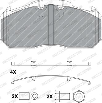 Ferodo FCV1656B - Kit pastiglie freno, Freno a disco autozon.pro