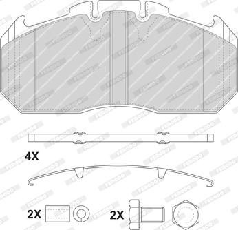 Ferodo FCV1653BFE - Kit pastiglie freno, Freno a disco autozon.pro