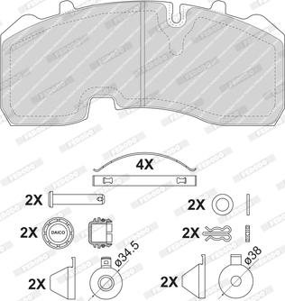 Ferodo FCV1678B - Kit pastiglie freno, Freno a disco autozon.pro