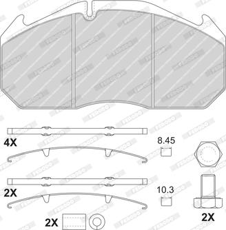 Ferodo FCV1086B - Kit pastiglie freno, Freno a disco autozon.pro