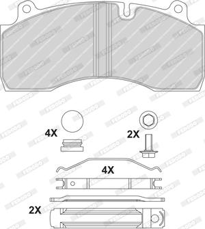 Ferodo FCV1815BFE - Kit pastiglie freno, Freno a disco autozon.pro