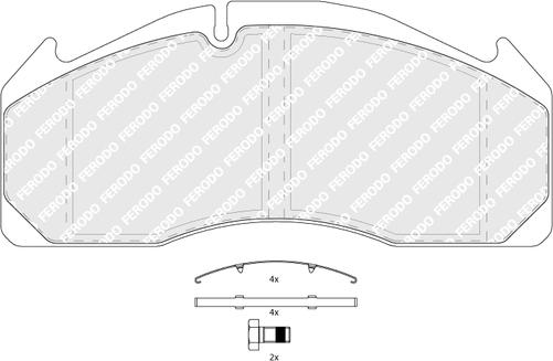 Ferodo FCV1388B - Kit pastiglie freno, Freno a disco autozon.pro