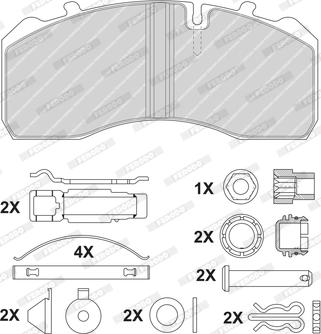 Ferodo FCV1329BFE - Kit pastiglie freno, Freno a disco autozon.pro