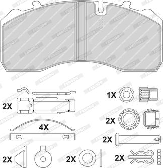 Ferodo FCV1275BFE - Kit pastiglie freno, Freno a disco autozon.pro