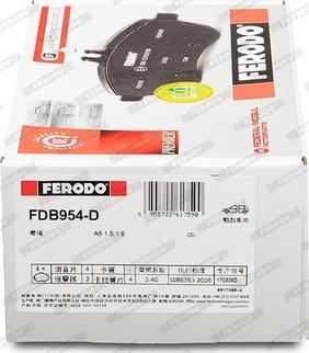 Ferodo FDB954-D - Kit pastiglie freno, Freno a disco autozon.pro