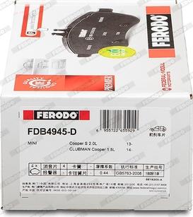 Ferodo FDB4945-D - Kit pastiglie freno, Freno a disco autozon.pro