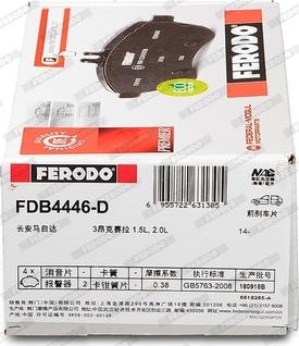 Ferodo FDB4446-D - Kit pastiglie freno, Freno a disco autozon.pro