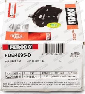 Ferodo FDB4695-D - Kit pastiglie freno, Freno a disco autozon.pro