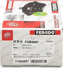 Ferodo FDB4687 - Kit pastiglie freno, Freno a disco autozon.pro